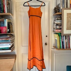 TC Orange Gown with Black Trim
